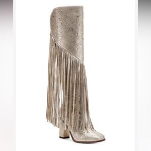 Champagne Astire Cowboy boots Jessica Simpson
